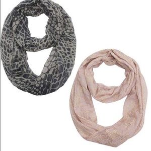Women’s Thin Lightweight Infinity Scarf - Set of 2